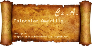 Csintalan Amarilla névjegykártya